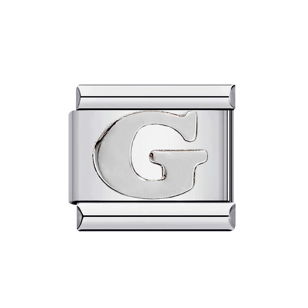 Minimalist Letter Stainless Steel Plating Charm Bar