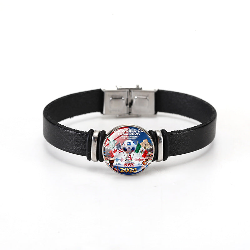 Casual Geometric Plated Leather Bracelet Unisex