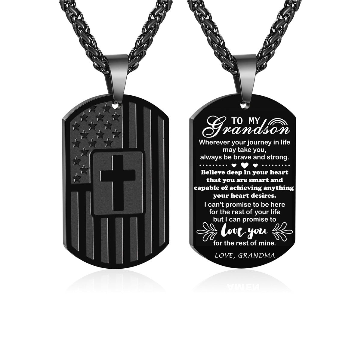Collana con pendente a croce in acciaio inossidabile lucidato e acciaio al titanio con forma geometrica per uso quotidiano