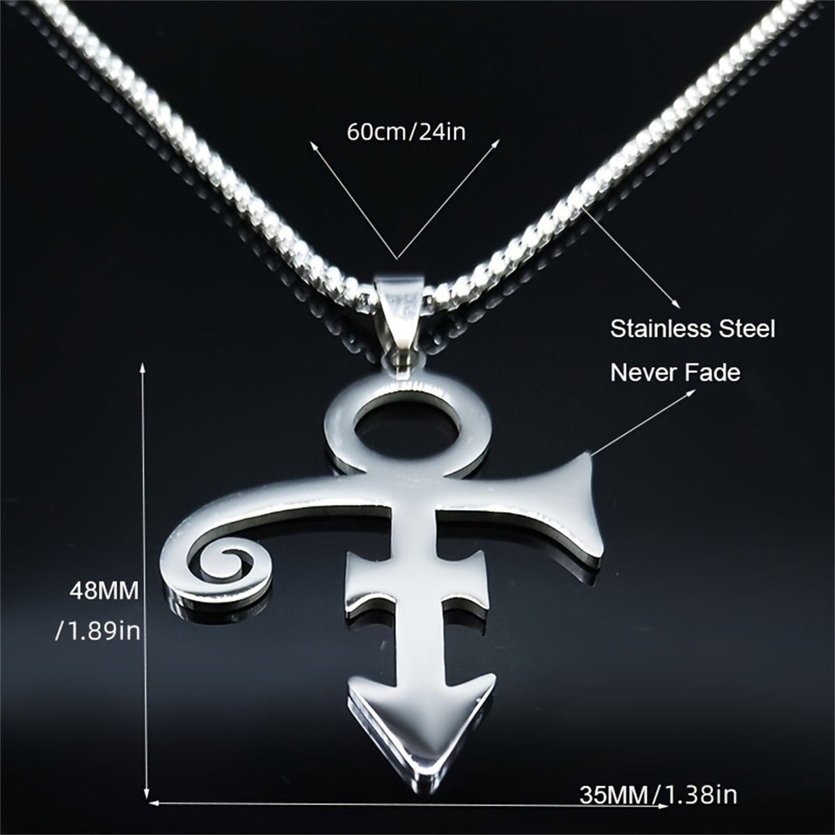 Minimalist Geometric Stainless Steel Pendant Necklace with Polished Titanium Steel Charm for Unisex