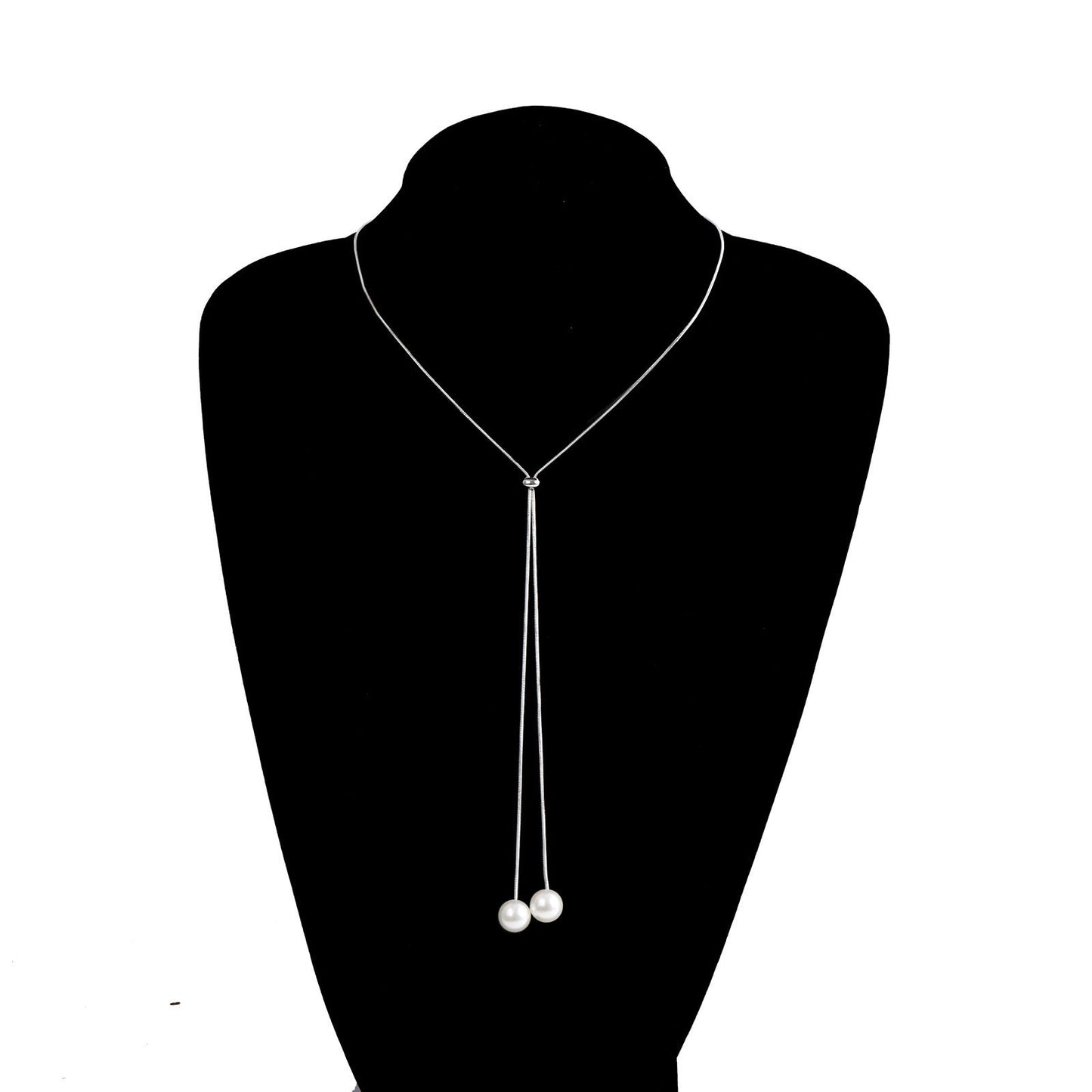 Minimalist Geometric Pendant Necklace for Women with Alloy Chain and Electroplated Finish, Long Layered Clavicle Chain