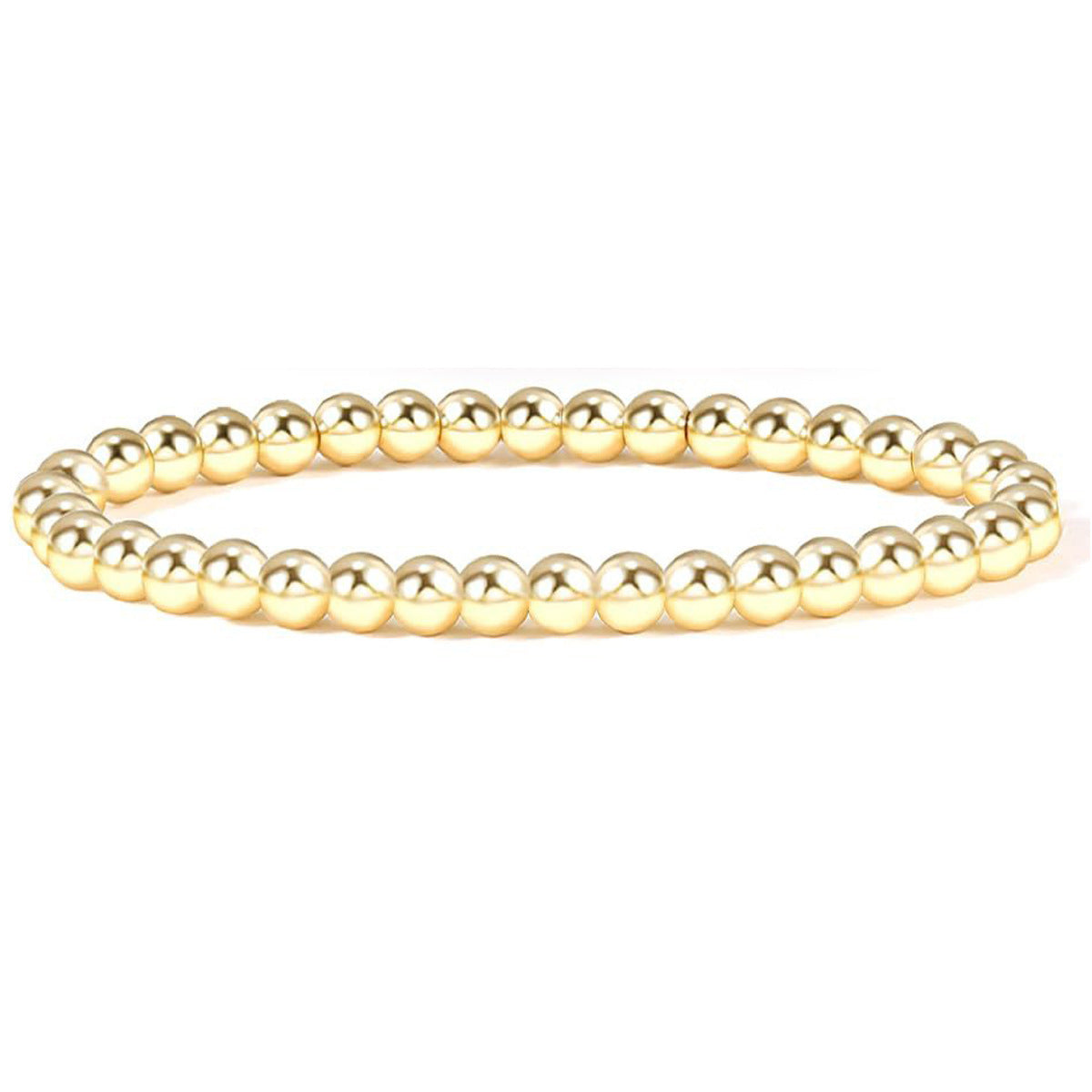 Elegant Gold Plated Hematite Elastic Bracelet with Baroque Imitation Pearls Geometric Multi-Layer Design for Women