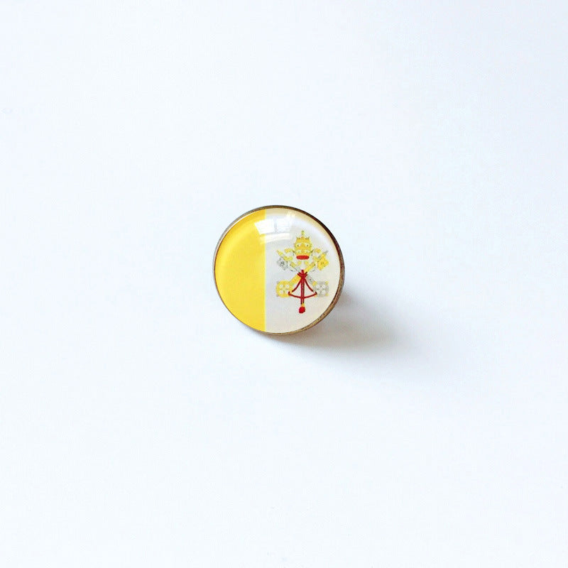 Pin de Solapa de Aleación Esmaltado Personalizado con Diseño de Bandera del Mundo para Hombres y Mujeres