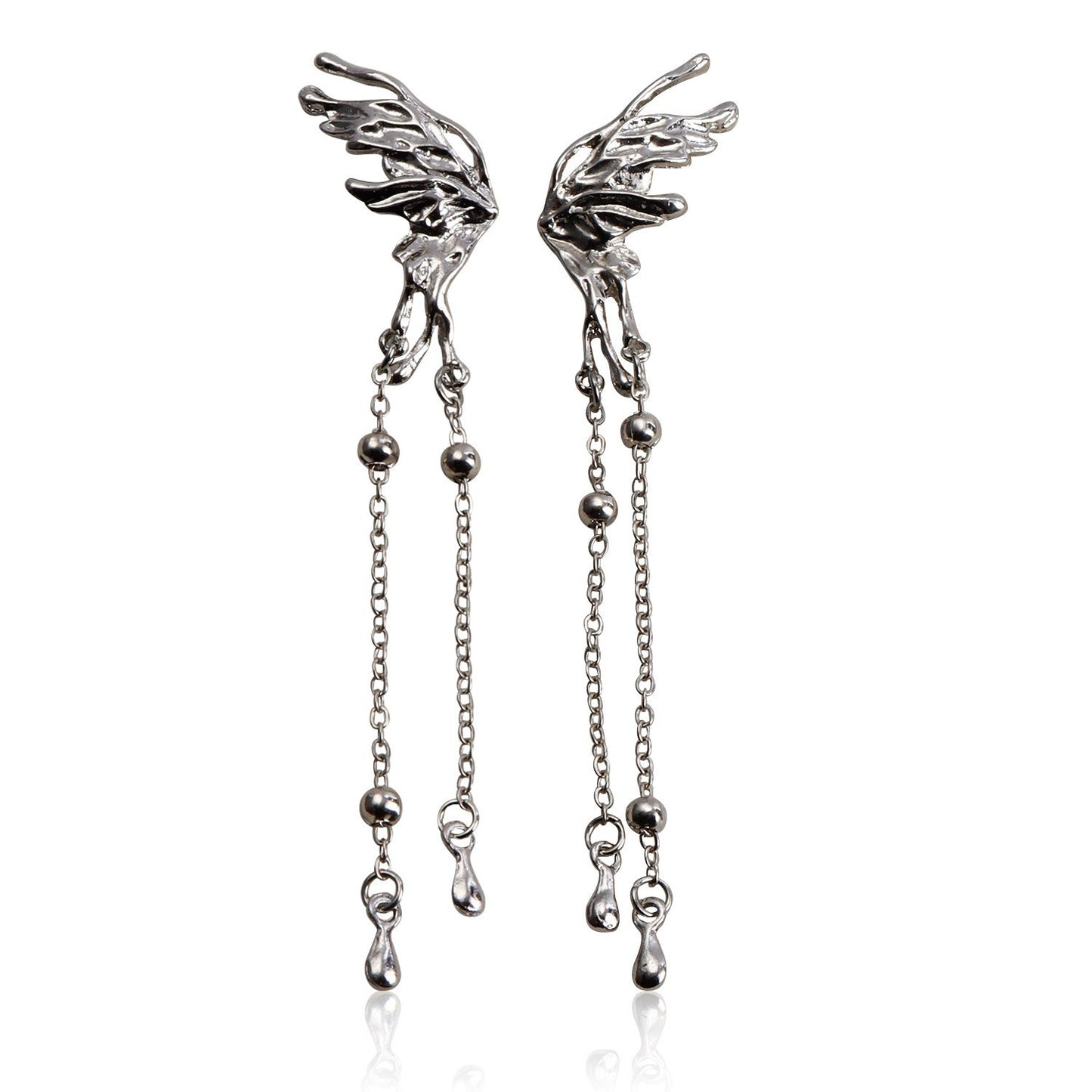 Geometric Bowknot Earrings for Women Alloy Electroplated Moon Motif Fashionable Everyday Ear Studs