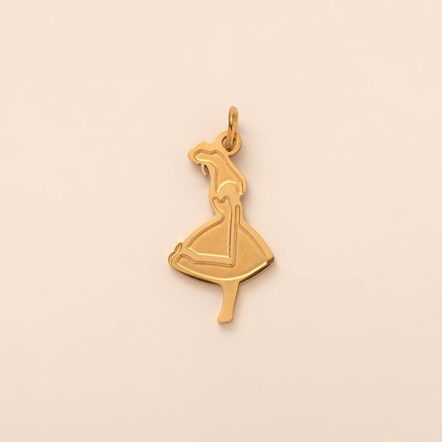 Vintage Gold Plated Stainless Steel Star Moon Palm Tree Bow Charm Bar