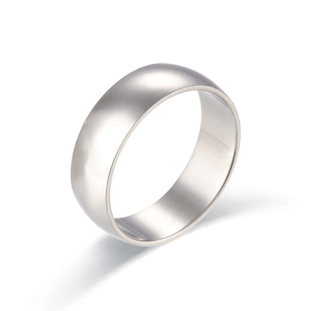Minimalist Geometric Stainless Steel Ring with 18K Gold Plating for Women
