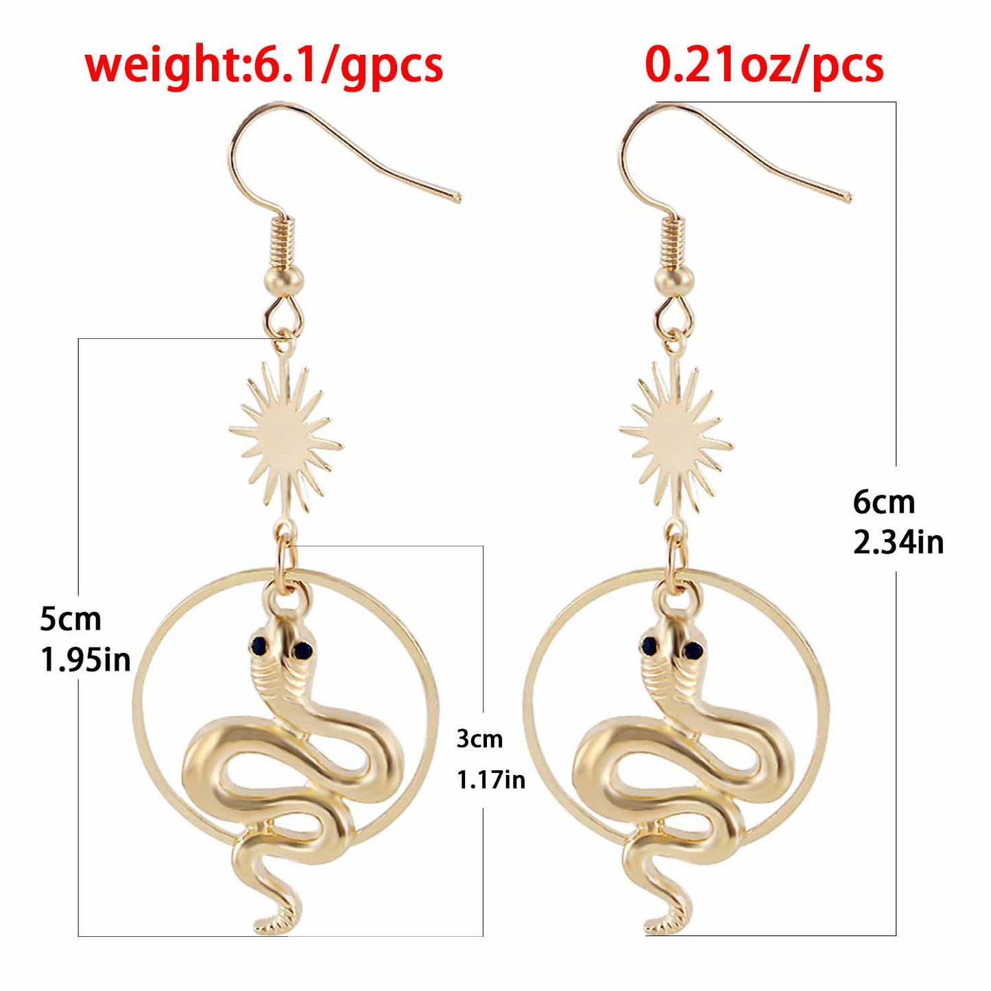 Geometric Statement Earrings in Gold-Plated Alloy with Creative Design and Trendy Tail-Coil Closure