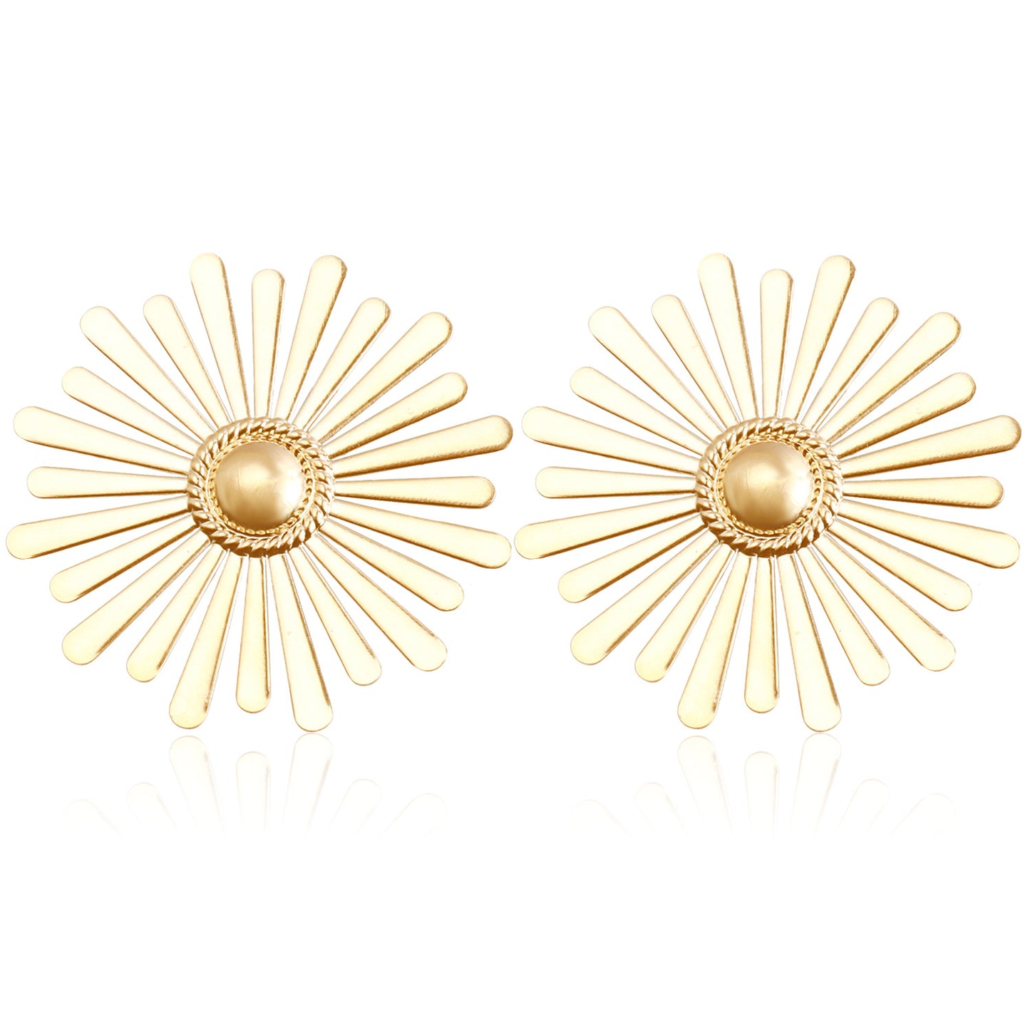 Collar con Colgante de Girasol Minimalista en Aleación con Acabado Pulido para Mujer