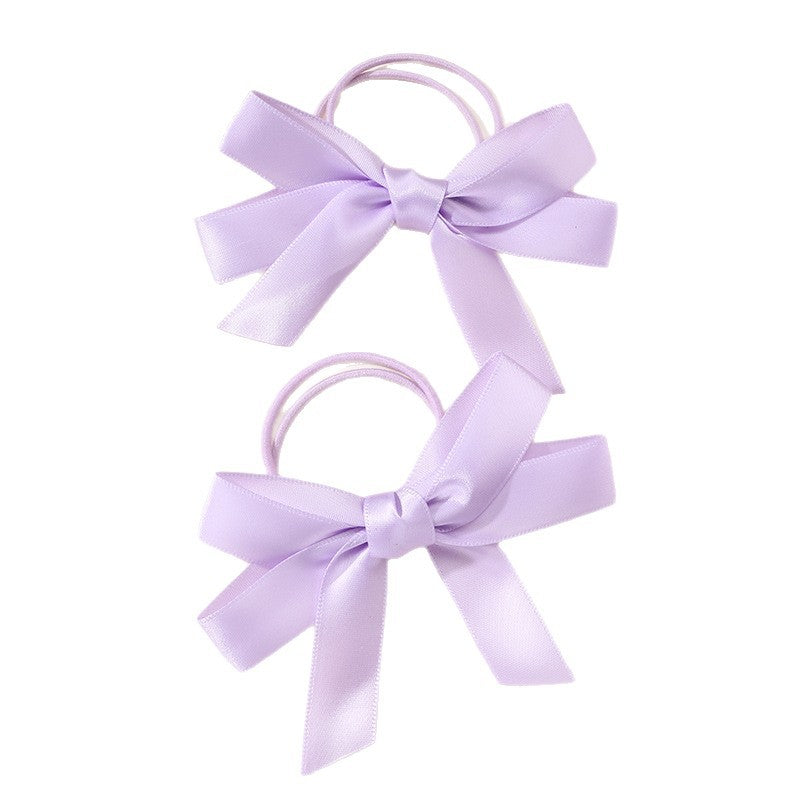Elastico per capelli per bambine con simpatico personaggio rosa dei cartoni animati - Fermacoda elastico in tessuto morbido con trama a maglia, tavolozza di colori macaron, collezione Princess