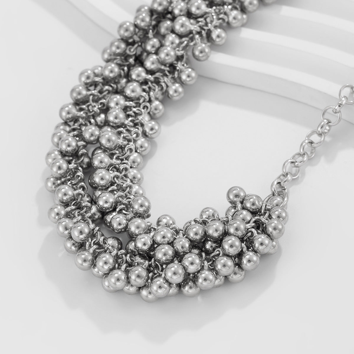 Minimalist Geometric Round Iron Plated Multi-layer Choker Necklace for Women