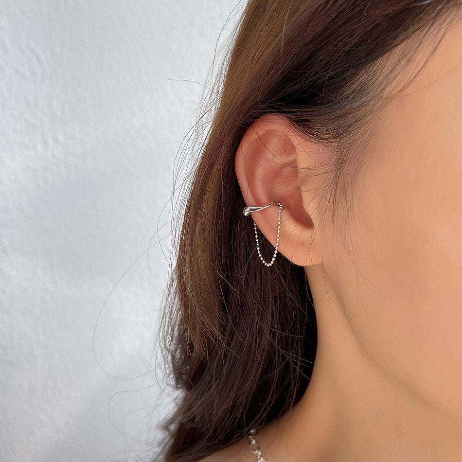 Minimalist Irregular Triangle Clip-On Earrings for Women in S925 Sterling Silver with Plated Finish