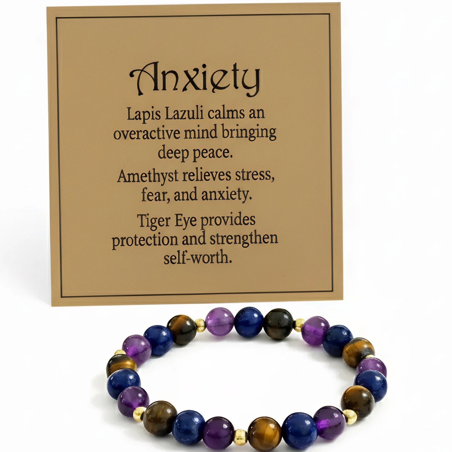 Minimalist Geometric Natural Stone Beaded Bracelet for Women
