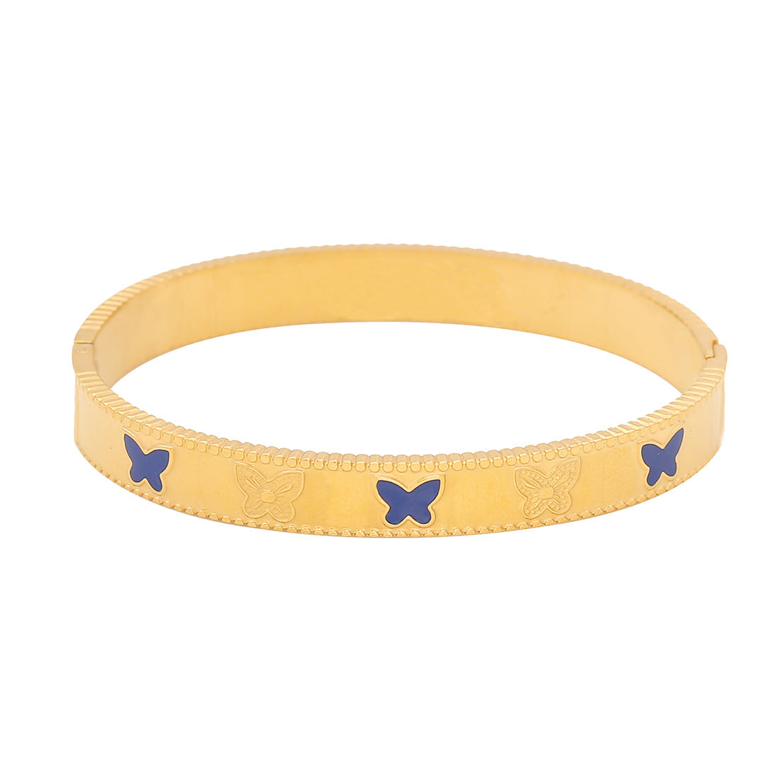 Bracciale Minimalista a Farfalla da Donna in Acciaio Inossidabile con Finitura Placcata