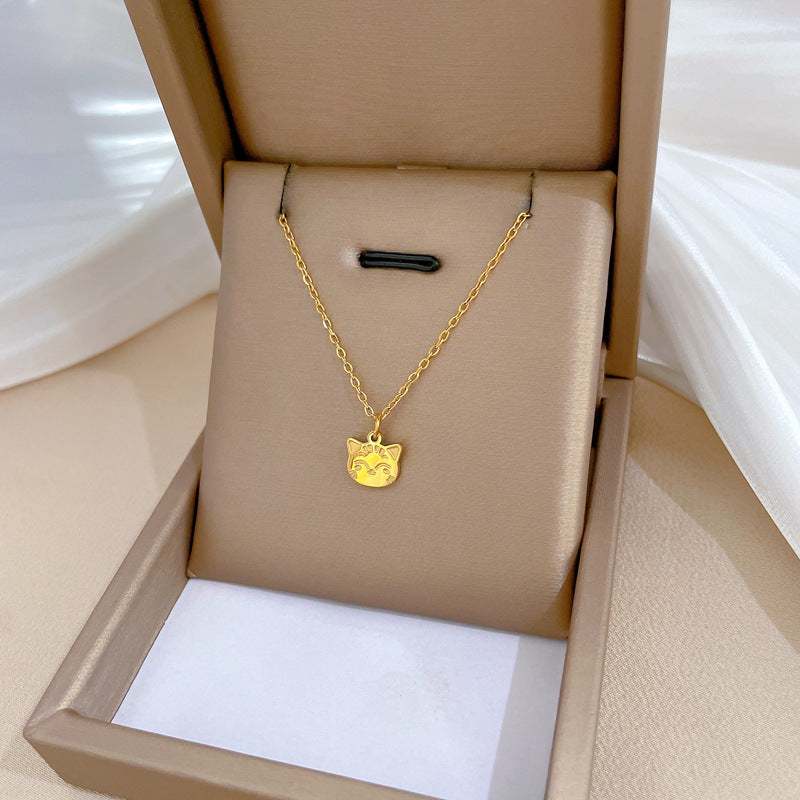 Collana in Acciaio al Titanio Placcato con Design Geometrico Minimalista e Catena Irregolare, Unisex