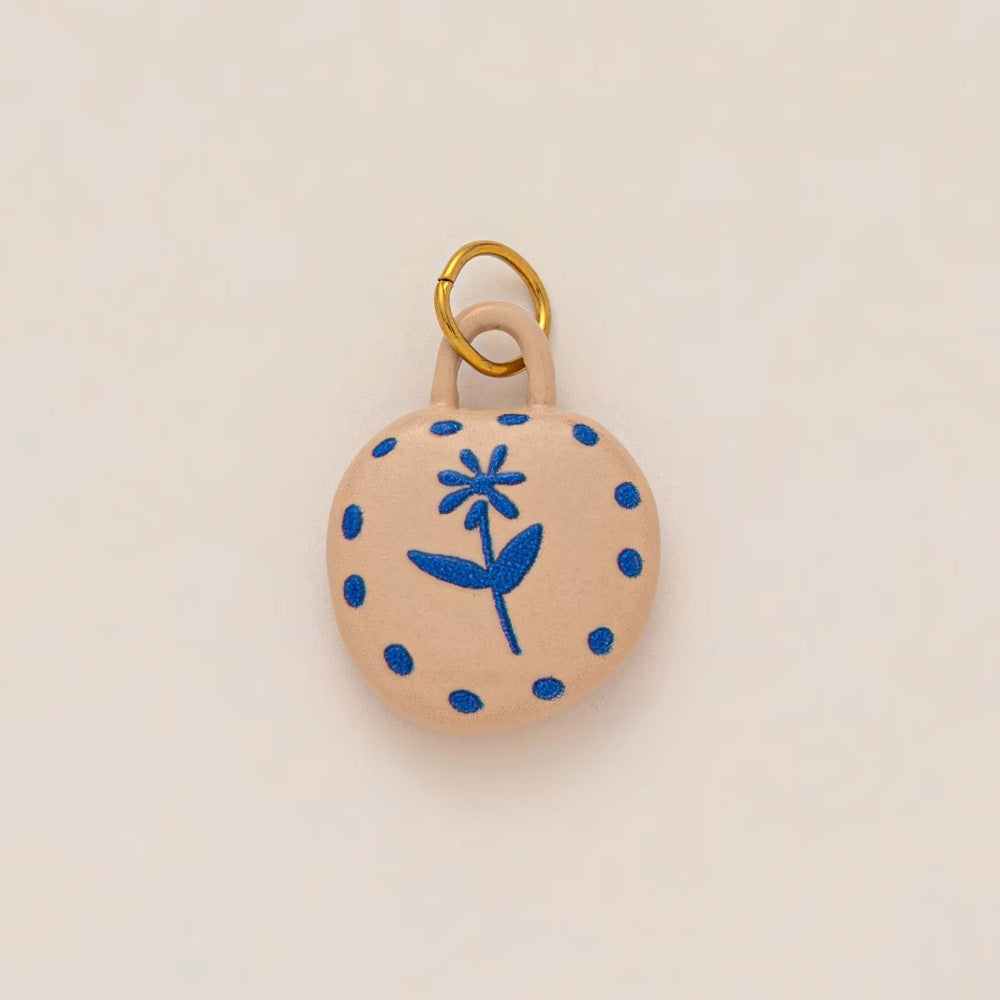 Vintage Rainbow Star Moon Plated Brass Shoe Charm