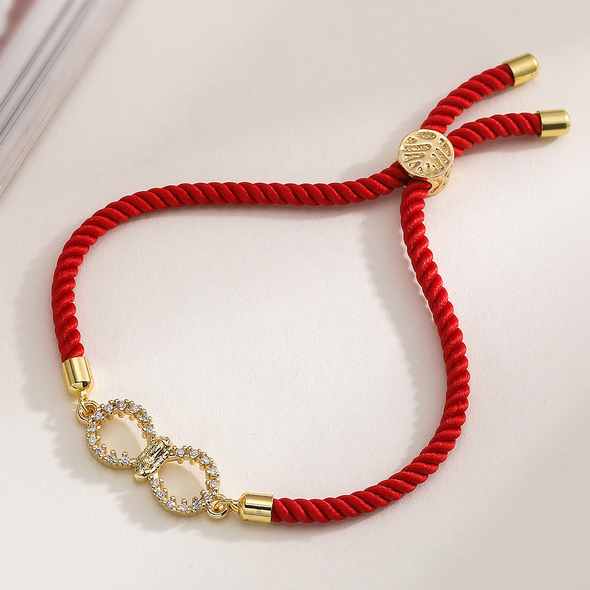 Vintage Geometric Brass Gold Plated Cubic Zirconia Inlay Bracelet for Women