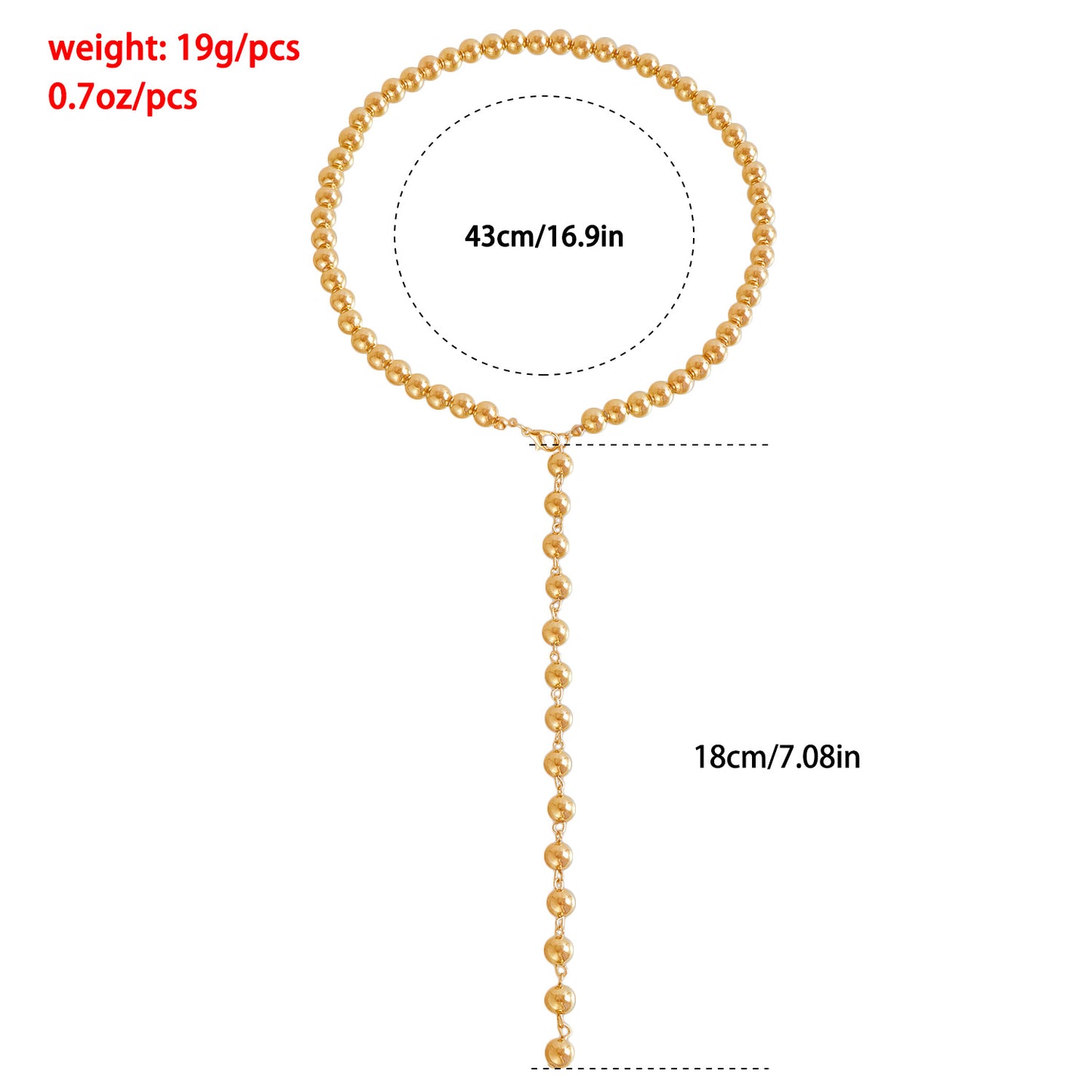 Vintage Geometric Beaded Necklace for Women with Plastic Resin Beads Electroplated Alloy Pendant and Long Tassel Chain