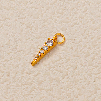 Minimalist Heart Geometric Brass Plated Pendant Necklace