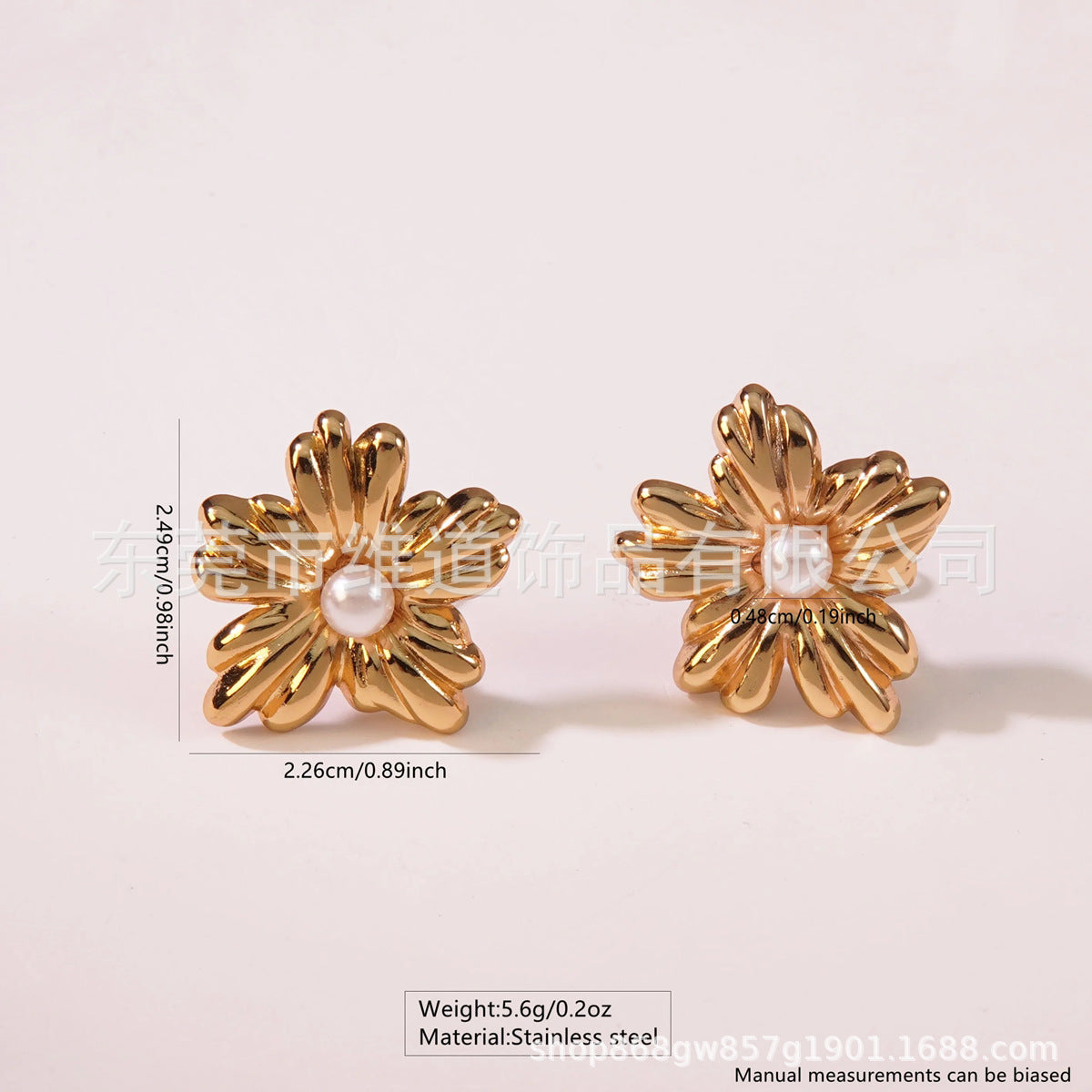 Beach Style Stainless Steel Geometric Starfish Shell Stud Earrings for Women