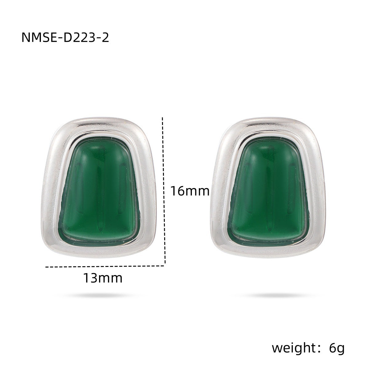 Pendientes de botón minimalistas geométricos de acero de titanio con circonitas incrustadas para mujer con acabado chapado