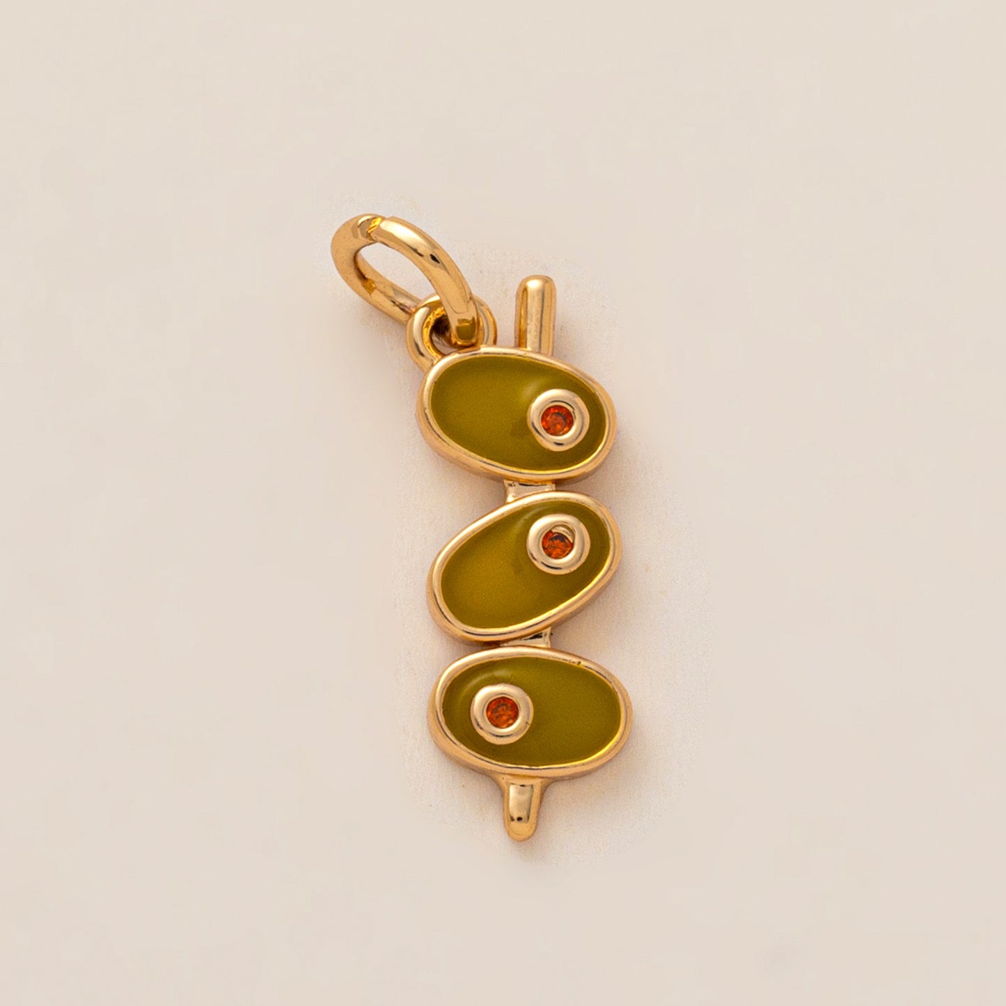 Cute Mini Croissant Floral Brass Plated Necklace Pendant for Women