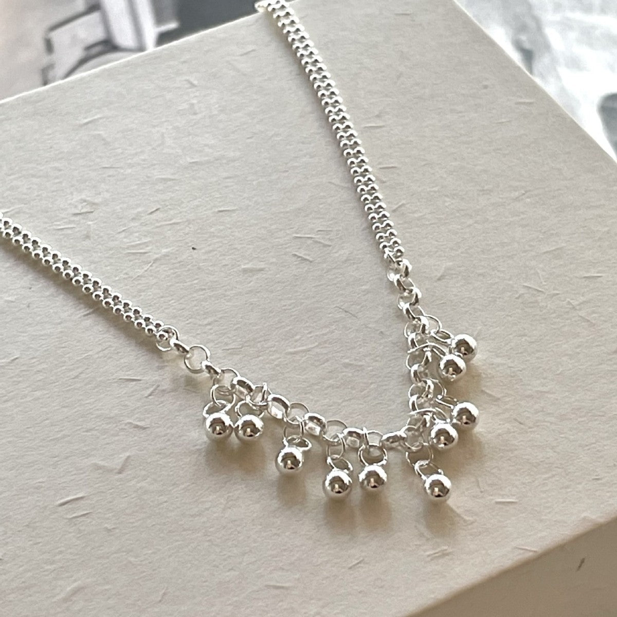 Minimalist Round Bead Bracelet in 925 Sterling Silver with Polished Finish for Women