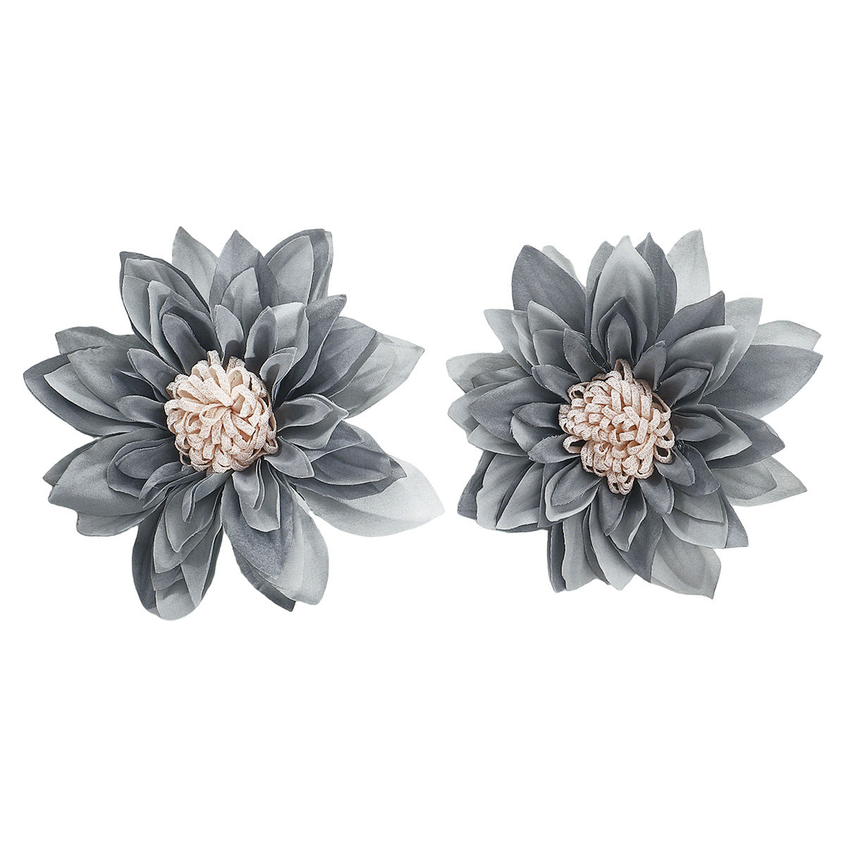 Collar floral de verano con flores de tela hechas a mano en cordón de cuero trenzado para mujer