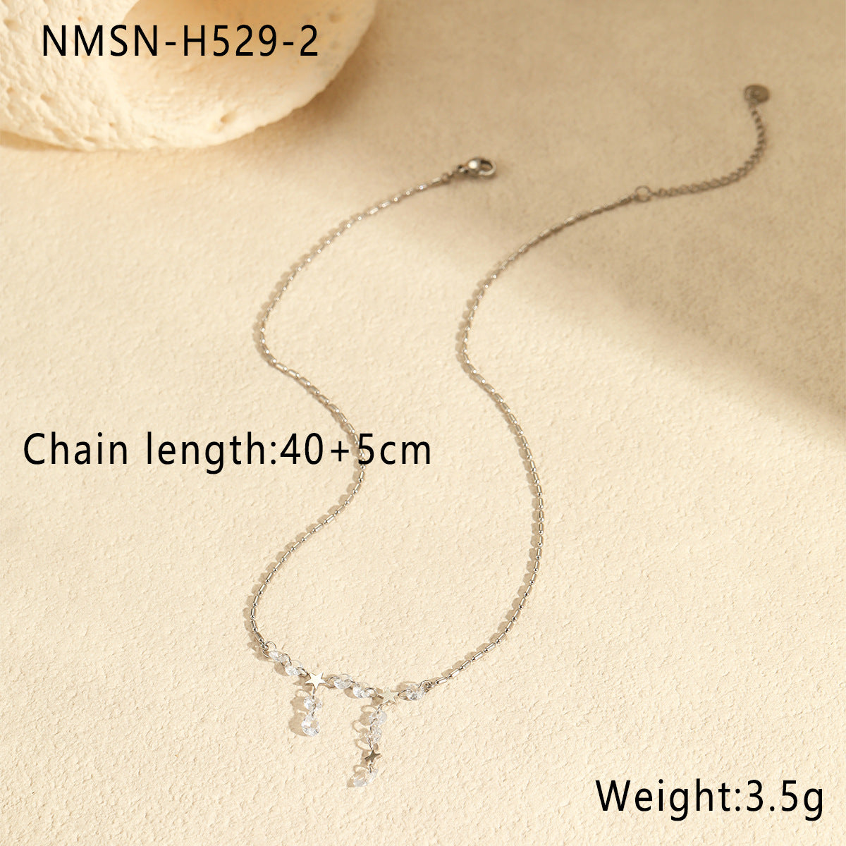 Elegante Collar de Borla de Acero Inoxidable con Baño de Oro de 18K e Incrustaciones de Circones para Mujer