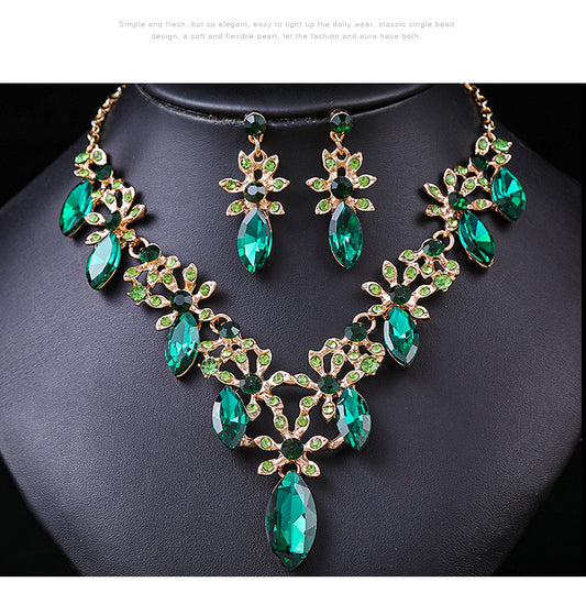 Juego de collares de aleación con colgante para mujer, diseño exagerado vintage, con detalles de diamantes de imitación, motivos de tulipanes, margaritas, cactus, hojas y flores de loto en cadena estándar para ocasiones formales