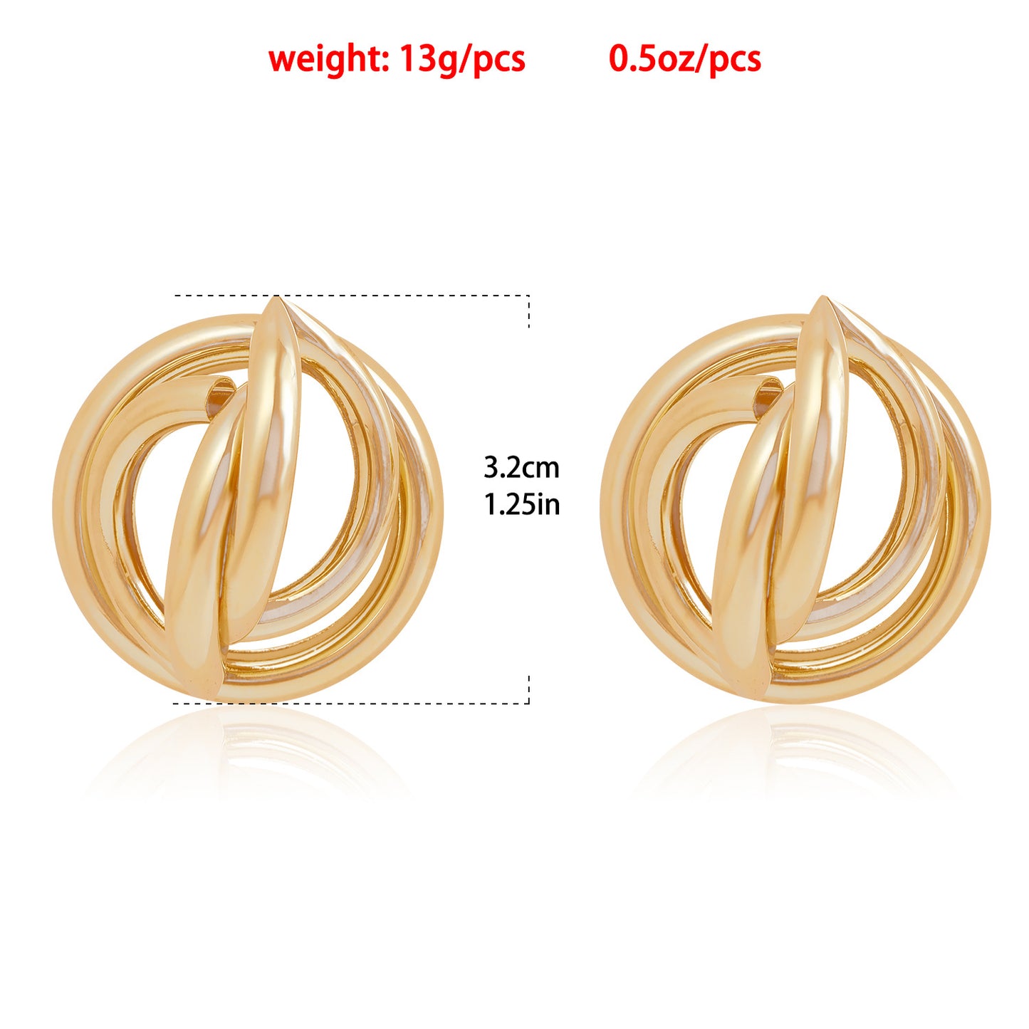 Geometric Metal Tube Earrings for Women with Electroplated Finish and Irregular 3D Design