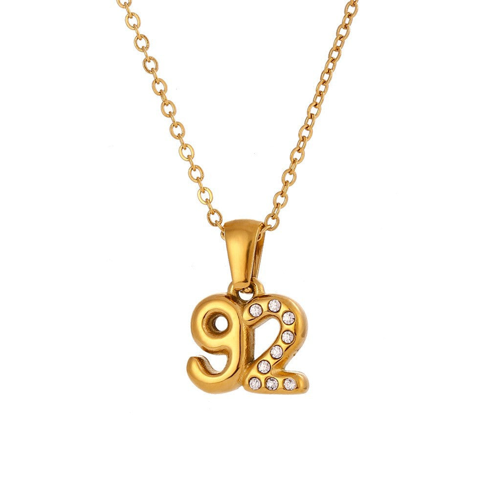 Collana Pendente Geometrica Minimalista da Donna in Acciaio Inox con Placcatura in Oro 18K e Finitura Smaltata