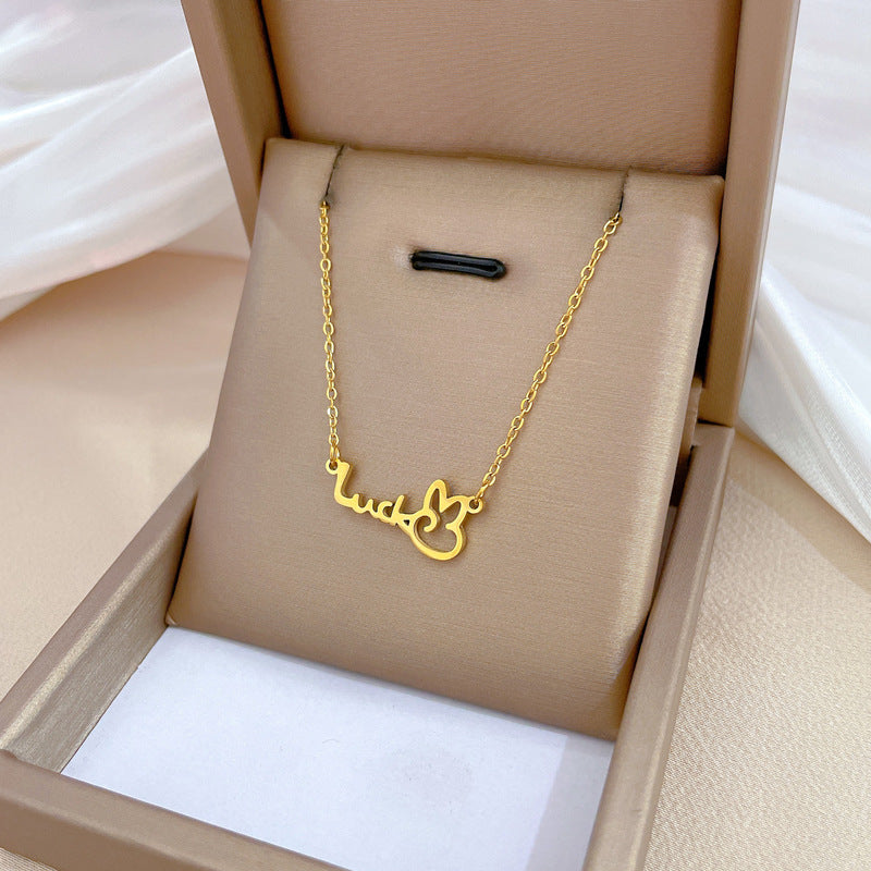 Minimalist Geometric Titanium Steel Plated Necklace for Unisex