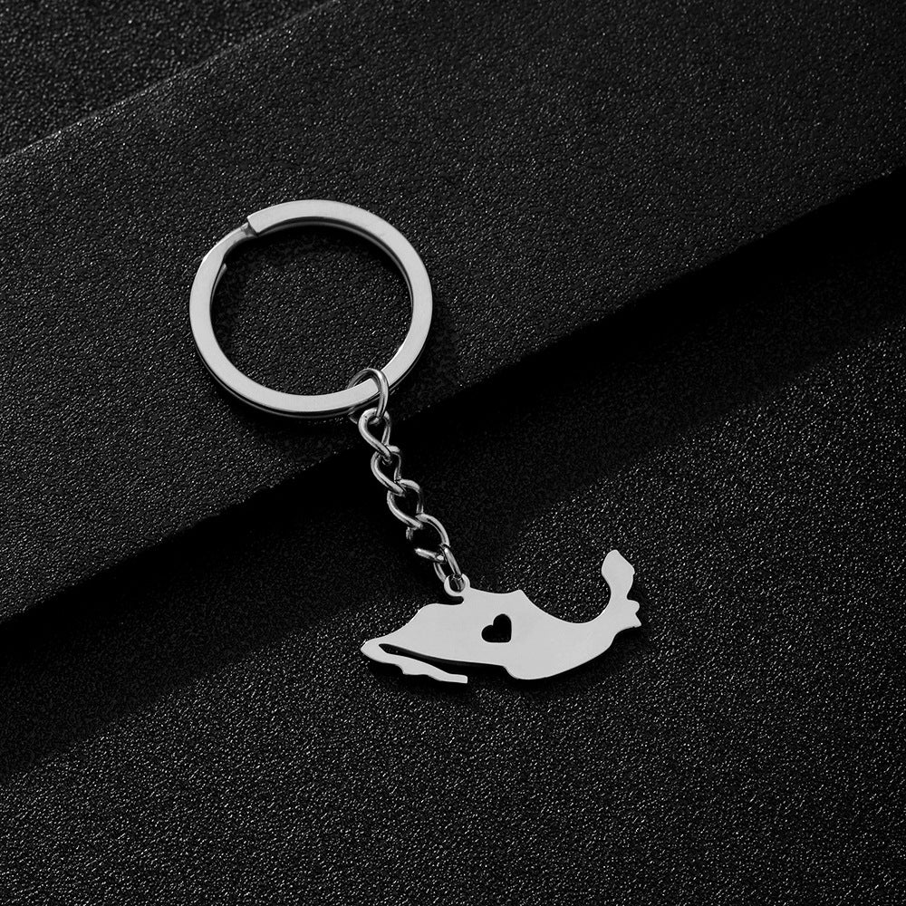Llavero Vintage Mexicano de Esmalte, Colgante, Accesorio de Acero de Titanio para Hombres y Mujeres