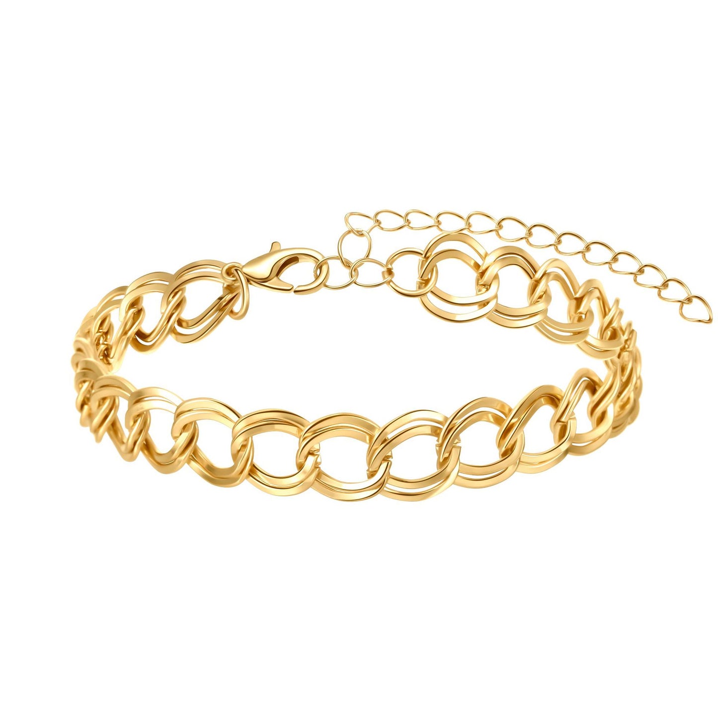 Minimalist Elegant Geometric Alloy Plated Bracelet for Women