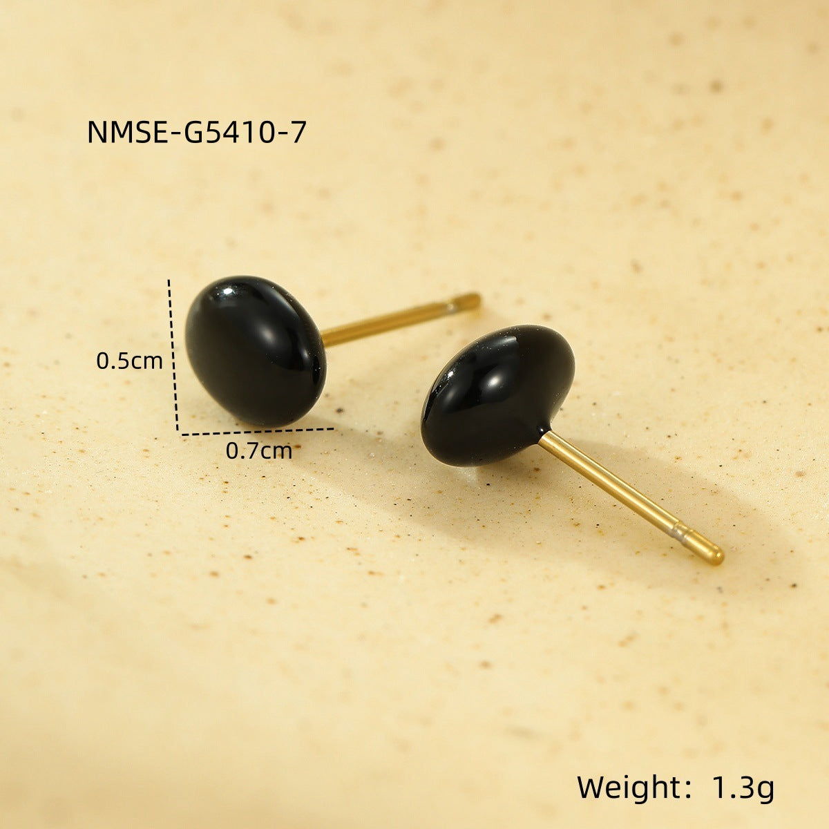 Orecchini a perno con perline in acciaio inossidabile alla moda e minimalisti, con placcatura in oro 18 carati e accento a goccia per donne