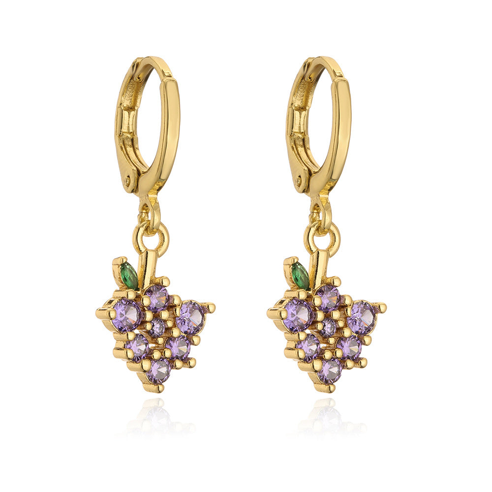 Orecchini a farfalla a goccia geometrici da donna in rame con placcatura in oro 18 carati e intarsio in zircone