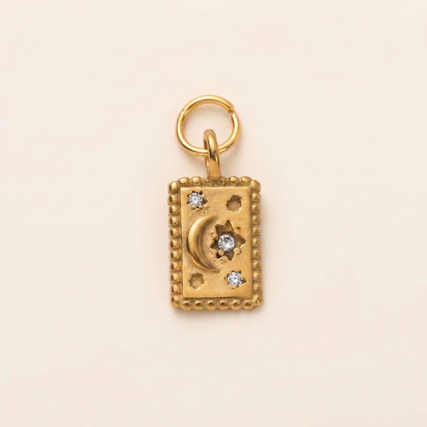 Vintage 18K Gold Plated Letter Stainless Steel Charm Bar Necklace