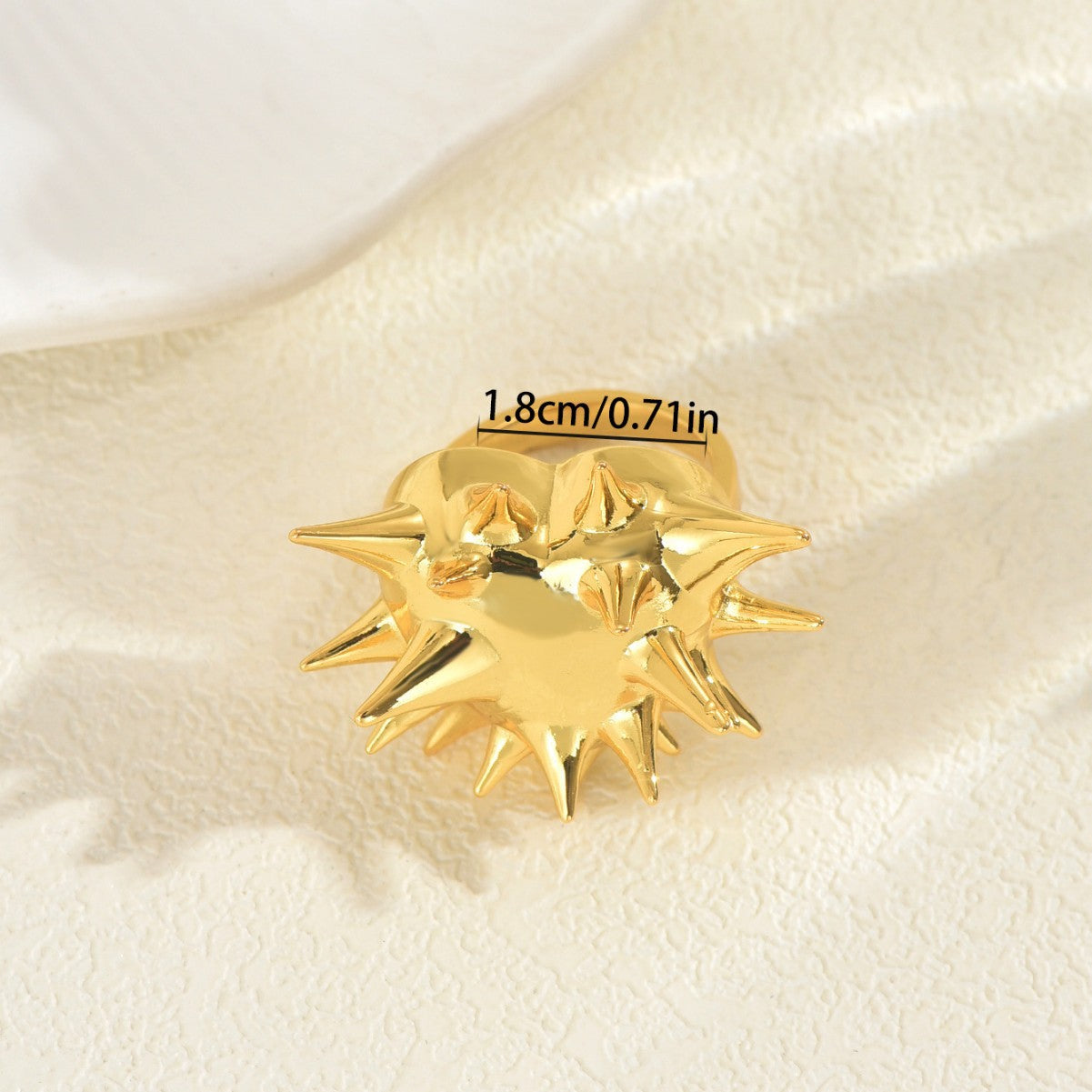 Anello da donna in lega di zinco geometrico minimalista con finitura galvanica - Semplice anello a fascia per dito indice
