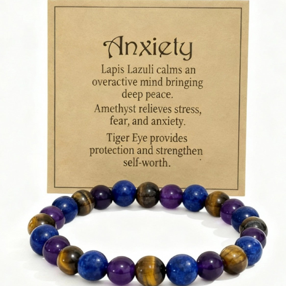 Minimalist Geometric Natural Stone Beaded Bracelet for Women
