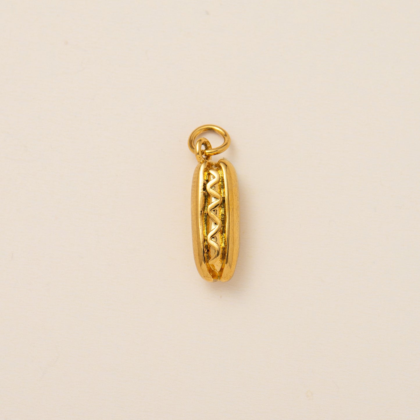 Vintage 18K Gold Plated Stainless Steel Pendant Charm Bar for Women