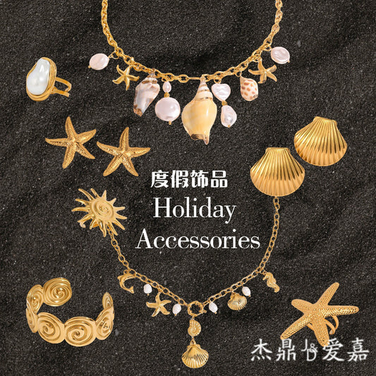 Plated Stainless Steel Titanium Steel Jewelry Set for Women