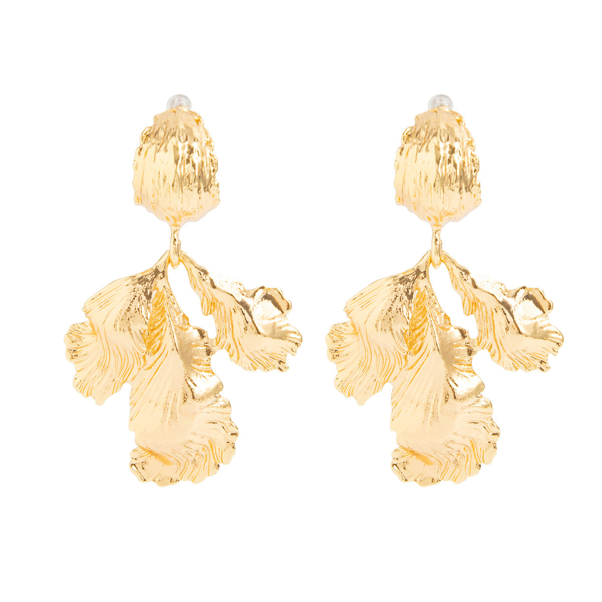 Sweet Gradient Drip Oil Floral Alloy Earrings for Women