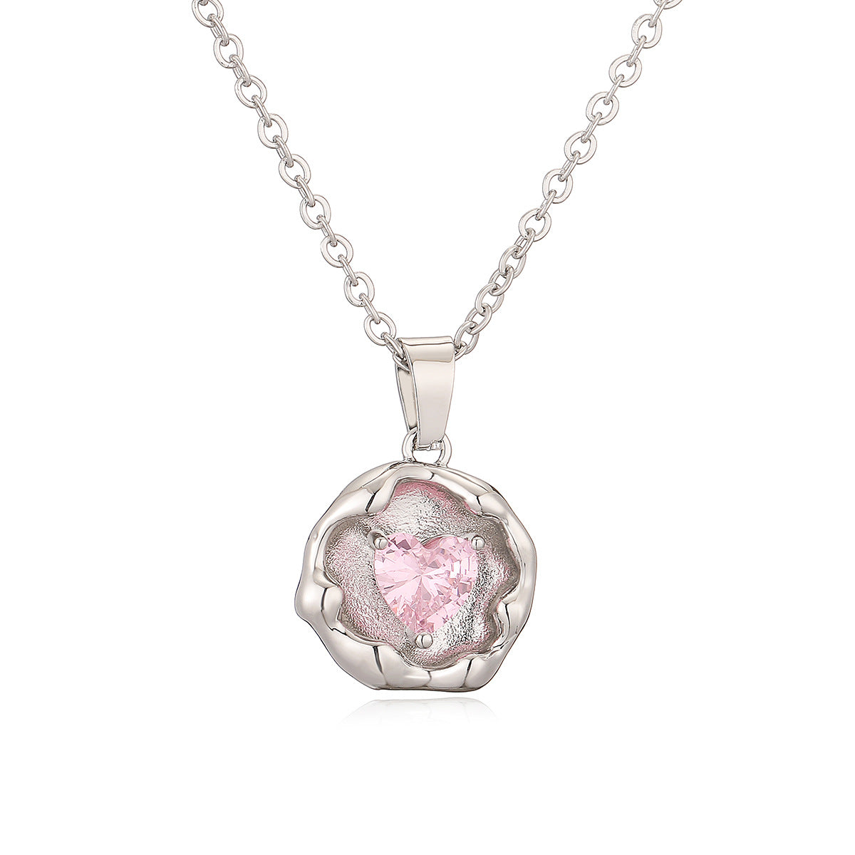 Minimalist Geometric Pendant Necklace for Women with Gold-Plated Copper and Zircon, Elegant Locket-Style Clavicle Chain