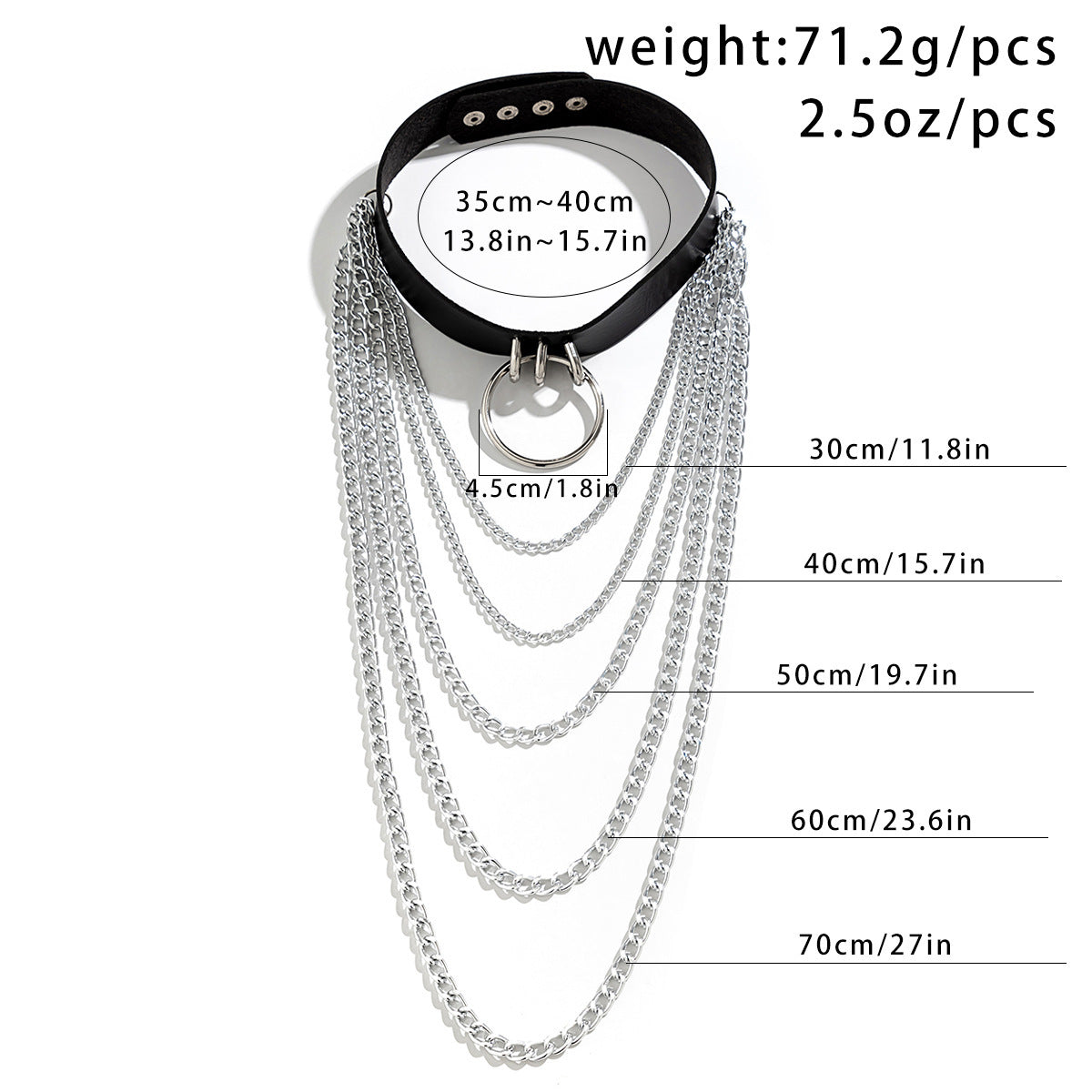 Punk Plated Alloy Cross Geometric Pendant Choker Necklace with Curb Chain for Women