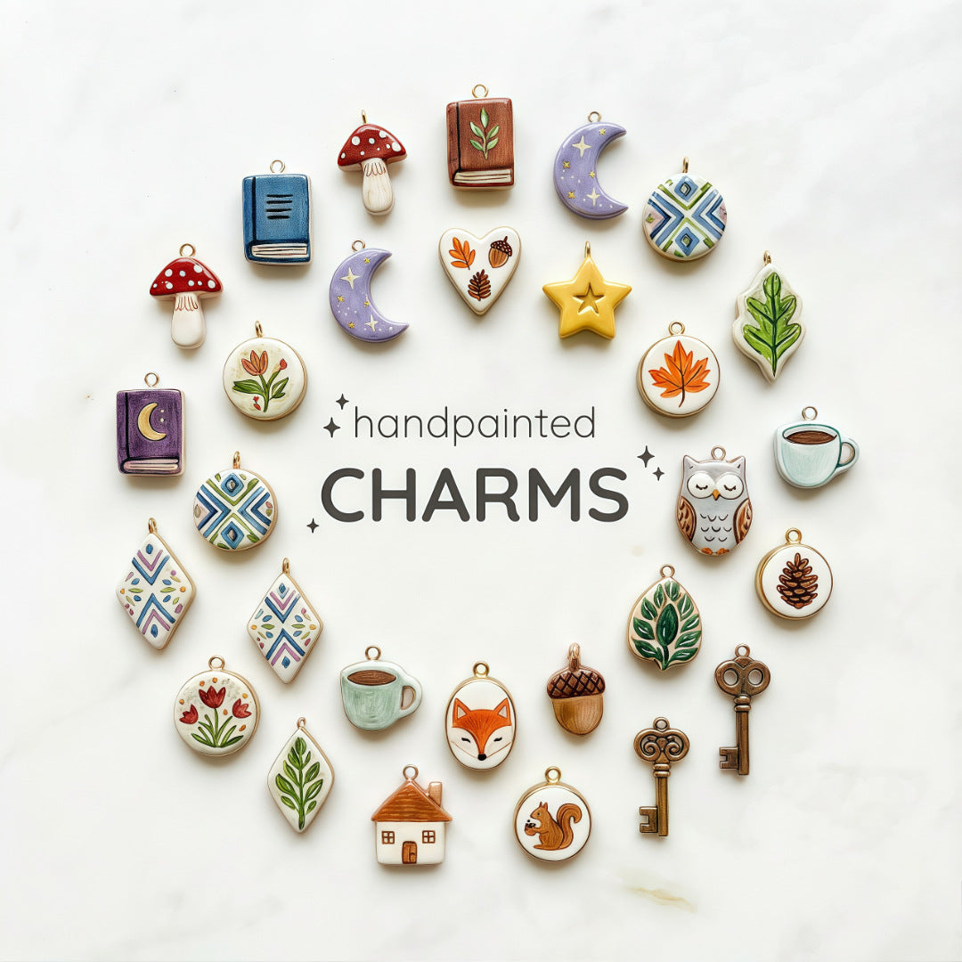 Vintage Plant Stainless Steel PVD Gold Plated DIY Charm Bar