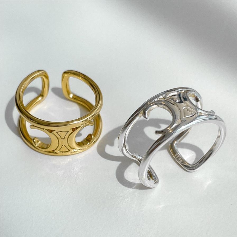 925 Silver Geometric Ring for Women Minimalist Office Chic Fashion Jewelry