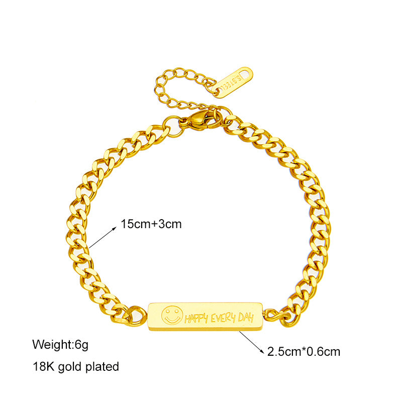 Pulsera Minimalista de Moda con Colgantes de Corazón Incrustado de Diamantes de Imitación, Perla, Mariposa y Serpiente en Cadena de Acero Inoxidable Chapada en Oro