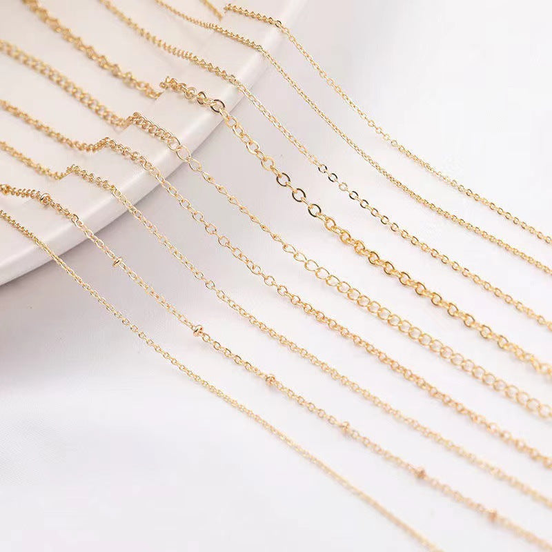Collana a catena a O in acciaio al titanio minimalista da donna Collana sottile per clavicola senza ciondolo Gioielli in acciaio inossidabile ipoallergenici