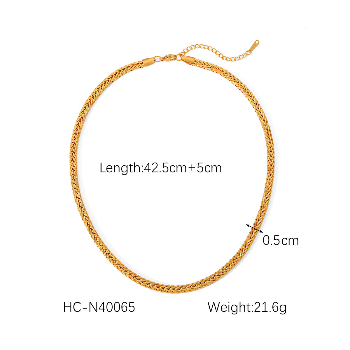 Ins Style Geometric Titanium Steel Necklace 18K Gold Plated Stainless Steel Clavicle Chain for Women