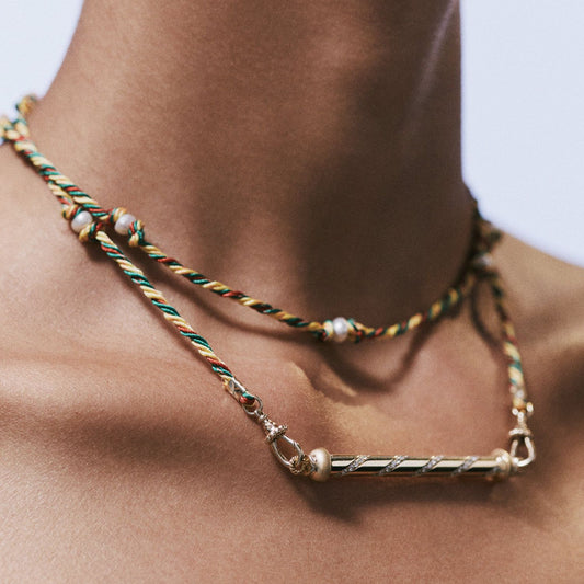Vintage Geometric Pendant Necklace in Titanium Steel with Gold Plating for Unisex, Tapered Tarot-Inspired Design